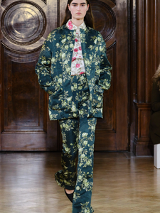 Philidia Chartreuse Floral Printed Jacket