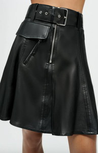 Leather Moto Skirt