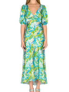 Monet Silk Midi Dress